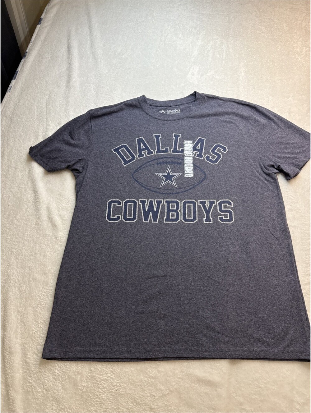 Dallas Cowboys T-shirt Men's XL Blue Gray Adult NFL Football Athletic Tee NWT